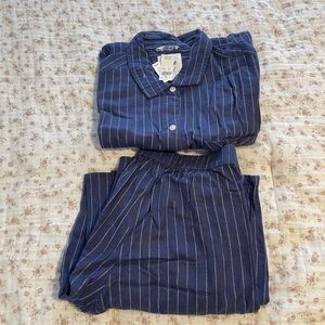 Aerie Navy and White Striped Pajama set
